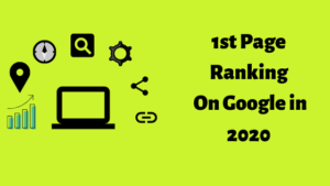 1st Page Ranking On Google in 2020